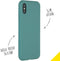 Accezz Liquid Silicone Backcover iPhone Xs / X - Schokabsorberend - Donkergroen