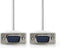 Seriële Kabel - D-SUB 9-Pins Male - D-SUB 9-Pins Male - Vernikkeld - 2.00 m - Rond - PVC - Ivoor - Polybag
