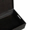 vidaXL - Houten - kist - met - deksel&handvatten - 40x30x13cm - grenenhout - zwart