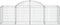 vidaXL - Schanskorven - 2 - st - gewelfd - 200x50x60/80 - cm - gegalvaniseerd - ijzer