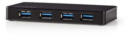 Nedis UHUBU3420BK - USB 3.0-hub - 4x USB 3.2 Gen1 - Zwart