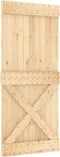 vidaXL - Schuifdeur - met - beslag - 90x210 - cm - massief - grenenhout