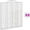 vidaXL - Schanskorven - 8 - st - gewelfd - 200x30x220/240 - cm - ijzer