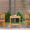 vidaXL - Tuin - Bijzettafel - Bruin - 45x45x50 - cm - Massief - Acaciahout