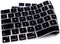 Lunso Geschikt voor MacBook Air 13 (M2/M3) / Air 15 (M2/M3) / Pro 14 / Pro 16 (M1/M2) - Keyboard Cover (EU) QWERTY indeling - Zwart