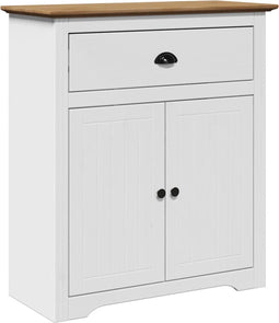 vidaXL - Gangkast - BODO - 80x35x90 - cm - wit - en - bruin