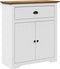 vidaXL - Gangkast - BODO - 80x35x90 - cm - wit - en - bruin