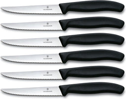 Victorinox Steakmes - 6 stuks - zwart