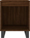 vidaXL - Nachtkastje - 40x35x50 - cm - bewerkt - hout - bruin - eikenkleur