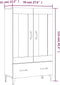 vidaXL - Hoge - kast - 70x31x115 - cm - bewerkt - hout - sonoma - eikenkleurig