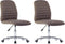 vidaXL - Eetkamerstoelen - draaibaar - 2 - st - stof - taupe