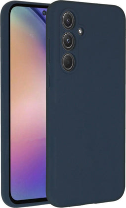 Accezz Samsung Galaxy A55 - Liquid Silicone Backcover - Schokabsorberend - Donkerblauw