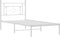 vidaXL - Bedframe - met - hoofdbord - metaal - wit - 100x190 - cm