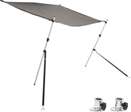 vidaXL - Schaduwdoekset - T-top - 170x170x(113-182,5) - cm - antracietgrijs