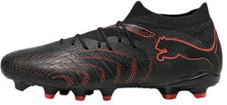 PUMA FUTURE 9 MATCH FG/AG - Unisex Sportschoenen - Flexibele pasvorm 360-graden wendbaarheid - PUMA Black-Glowing Red-Strong Gray