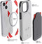 Ghostek Exec 5 Telefoonhoesje geschikt voor Apple iPhone 13 Mini MagSafe Hoesje Hardcase Backcover Shockproof met Pasjeshouder - Grijs