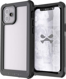 Ghostek Hoesje geschikt voor Apple iPhone 12 Waterdicht Telefoonhoesje Hardcase | Ghostek Nautical 3 Backcover Shockproof | Schokbestendig iPhone 12 Telefoonhoesje | Anti Shock Proof - Zwart