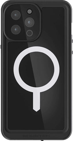 Ghostek Hoesje geschikt voor Apple iPhone 13 Pro Max Waterdicht MagSafe Telefoonhoesje Hardcase | Ghostek Nautical Slim Backcover Shockproof | Geschikt voor MagSafe | Geschikt voor Draadloos Opladen met Magnetische Ring | MagSafe Case - Zwart