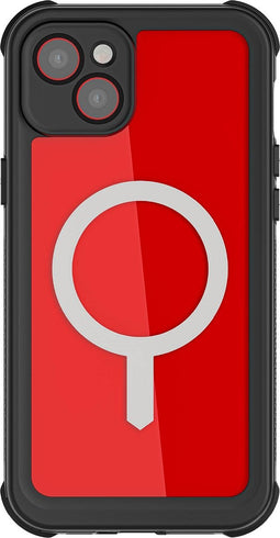 Ghostek Hoesje geschikt voor Apple iPhone 14 Plus Waterdicht MagSafe Telefoonhoesje Hardcase | Ghostek Nautical Waterproof Backcover Shockproof | Geschikt voor MagSafe | Geschikt voor Draadloos Opladen met Magnetische Ring | MagSafe Case - Zwart