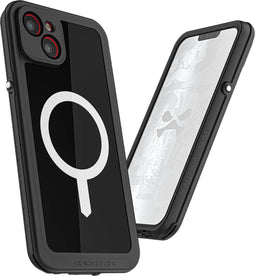 Ghostek Hoesje geschikt voor Apple iPhone 14 Plus Waterdicht MagSafe Telefoonhoesje Hardcase | Ghostek Nautical Slim Backcover Shockproof | Geschikt voor MagSafe | Geschikt voor Draadloos Opladen met Magnetische Ring | MagSafe Case - Zwart