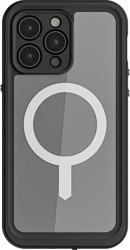 Ghostek Hoesje geschikt voor Apple iPhone 14 Pro Max Waterdicht MagSafe Telefoonhoesje Hardcase | Ghostek Nautical Slim Backcover Shockproof | Geschikt voor MagSafe | Geschikt voor Draadloos Opladen met Magnetische Ring | MagSafe Case - Zwart