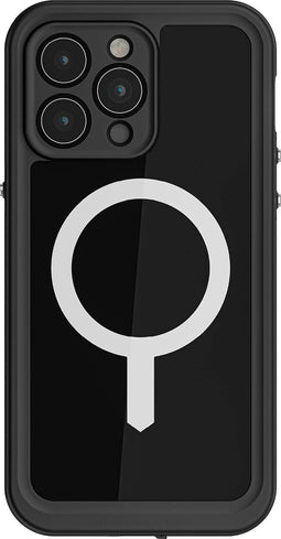 Ghostek Hoesje geschikt voor Apple iPhone 14 Pro Max Waterdicht MagSafe Telefoonhoesje Hardcase | Ghostek Nautical Slim Backcover Shockproof | Geschikt voor MagSafe | Geschikt voor Draadloos Opladen met Magnetische Ring | MagSafe Case - Zwart