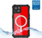 Ghostek Hoesje geschikt voor Apple iPhone 14 Waterdicht MagSafe Telefoonhoesje Hardcase | Ghostek Nautical Waterproof Backcover Shockproof | Geschikt voor MagSafe | Geschikt voor Draadloos Opladen met Magnetische Ring | MagSafe Case - Zwart