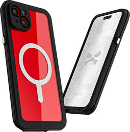 Ghostek Hoesje geschikt voor Apple iPhone 15 Plus Waterdicht MagSafe Telefoonhoesje Hardcase | Ghostek Nautical Slim Backcover Shockproof | Geschikt voor MagSafe | Geschikt voor Draadloos Opladen met Magnetische Ring | MagSafe Case - Zwart