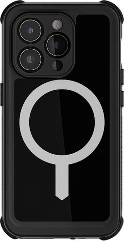 Ghostek Hoesje geschikt voor Apple iPhone 15 Pro Waterdicht MagSafe Telefoonhoesje Hardcase | Ghostek Nautical Waterproof Backcover Shockproof | Geschikt voor MagSafe | Geschikt voor Draadloos Opladen met Magnetische Ring | MagSafe Case - Zwart