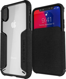 Ghostek Hoesje geschikt voor Apple iPhone X Telefoonhoesje Hardcase | Ghostek Exec 3 Backcover | iPhone X Case | Back Cover - Zwart