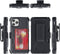 Ghostek Iron Armor Telefoonhoesje geschikt voor Apple iPhone 11 Pro Hoesje Hardcase Backcover Shockproof met Pasjeshouder en Standaard - Zwart