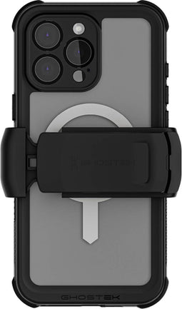 Ghostek Nautical Waterproof MagSafe Case + Belt Swivel Holster Apple iPhone 16 Pro Max Clear