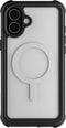 Ghostek Nautical Waterproof MagSafe Case + Belt Swivel Holster Apple iPhone 16 Plus Clear