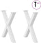 vidaXL - Eettafelpoten - 2 - st - X-vormig - 80x(72-73) - cm - staal - wit