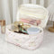Skycases Reis Benodigdheden - 3-delige Make-up Tas Set - Eco-vriendelijk Katoen - Gewatteerde Gebloemde