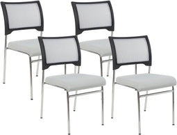 SEDALIA - Set van 4 stoelen - Grijs - Polyester