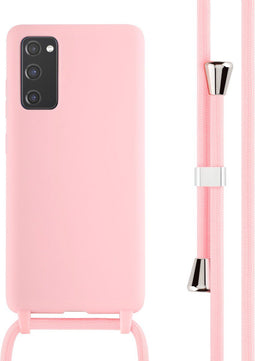 iMoshion Hoesje Geschikt voor Samsung Galaxy S20 FE Hoesje Met Koord - iMoshion Siliconen hoesje met koord - Roze