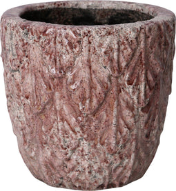 PTMD Vinny Ronde Bloempot - H18xØ19 cm - Geglazuurd keramiek - Roze