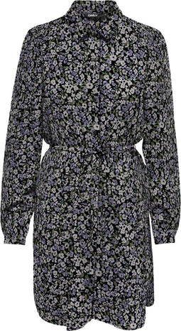 ONLY ONLNOVA LUX L/S SHIRT DRESS AOP PTM - Dames Jurk - Maat XL