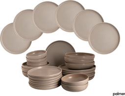 Palmer Serviesset Sandy Loam Stoneware 6-persoons 24-delig Grijs