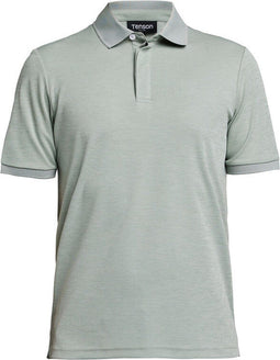 Tenson TXlite Melange Polo - Heren - Sneldrogend - 100% Gerecycled Polyester - Grijsgroen - 4XL