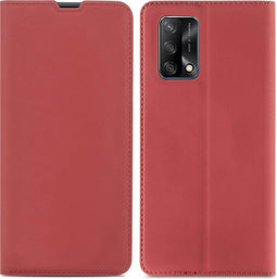 iMoshion Hoesje Geschikt voor Oppo A74 (4G) Hoesje Met Pasjeshouder - iMoshion Slim Folio Bookcase - Rood