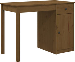 vidaXL - Bureau - 100x50x75 - cm - massief - grenenhout - honingbruin