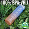 Hup Motivatie Drinkfles - Waterfles 1 Liter - Tijdmarkering en Drinktuit - Blauw/Oranje