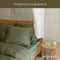 Coco & Cici - Bamboe Kussensloop 70 x 60 cm - Kussenhoes - Olijfgroen - 100% Eco Bamboe - Volant 2 cm - 1 stuk