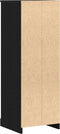 vidaXL - Hoge - kast - Zwart - Eiken - 36x35,5x103,5 - cm - Gelaagd - Hout
