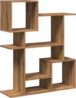 vidaXL - Kamerscherm - / - boekenkast - 92x29x112 - cm - hout - artisanaal - eiken