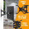 Nanook draaibare TV-beugel met een ultrasterke dubbele arm - 40-65 Inch - Max. 45 kg - Kantelbaar - VESA 100x100 t/m 600x400