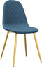 vidaXL - Eetkamerstoelen - 2 - st - fluweel - blauw