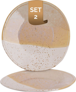 Palmer Bord Beach 28 cm Beige Stoneware 2 stuks